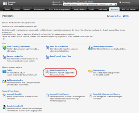 Zur Abrechnungshistorie