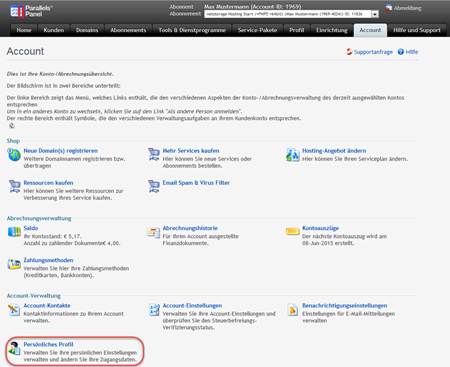 Persönliches Profil