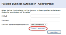 Passwort vergessen