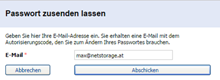 Passwort zusenden lassen