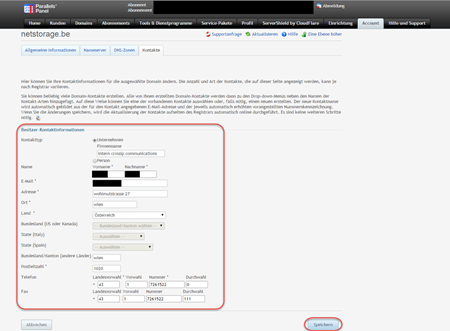 neuer Domain Handle Details