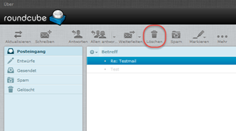 Roundcube E-Mail löschen
