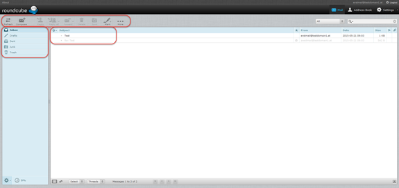 Roundcube Übersicht