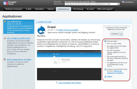 Drupal Anforderungen