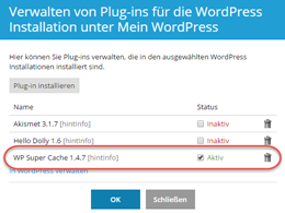 Plugins verwalten