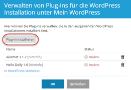 Plugins installieren