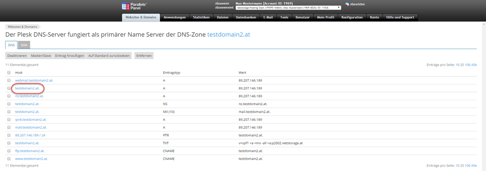 DNS-Eintrag ändern