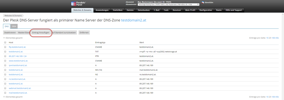 Neuer-DNS-Eintrag