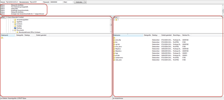 Filezilla Übersicht