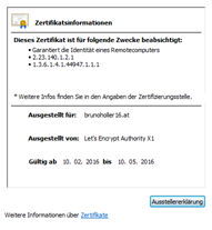 LetsEncryptZertifikatsinfo